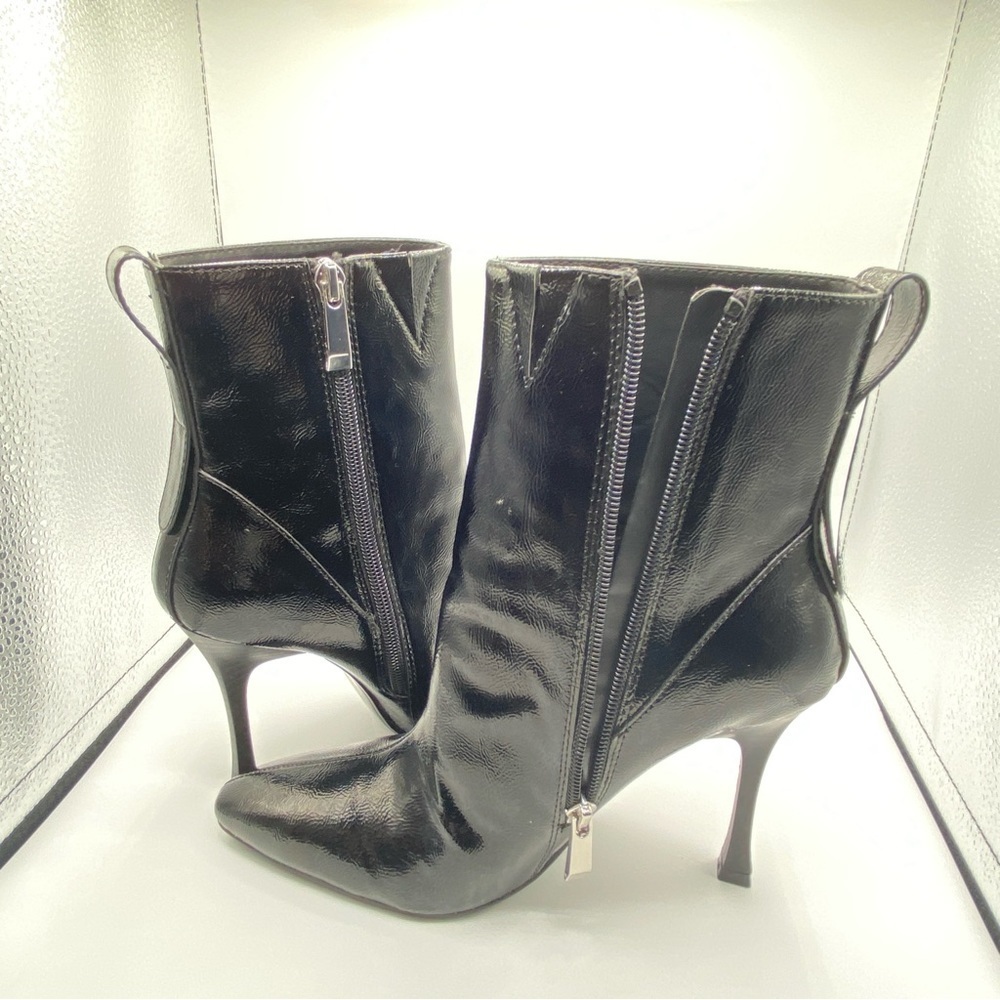 Black Shiny Ankle Boots with High‎ Heels- Size EU39 /US8 - Picture 14 of 14